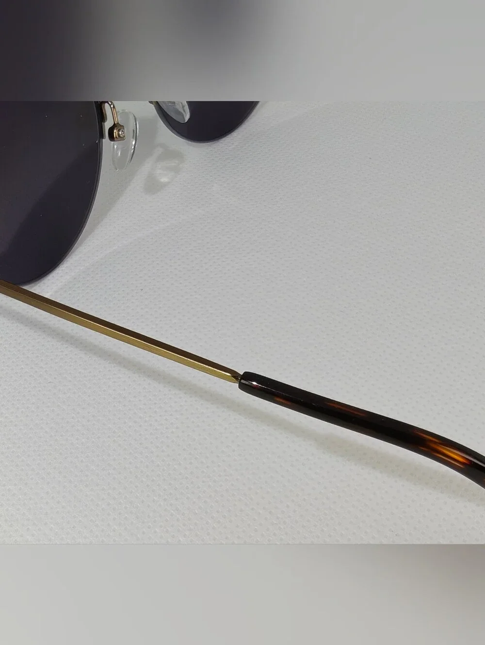 Sun Albee Bronze Frame Round. Semi Rimless.